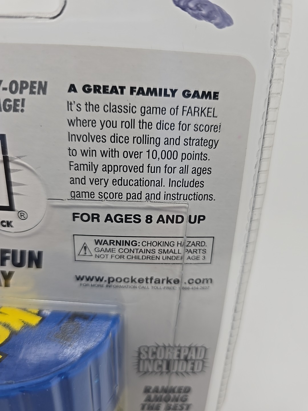 NEW – Six-Dice Farkel The Classic Game of Guts and Luck Legendary Travel Family