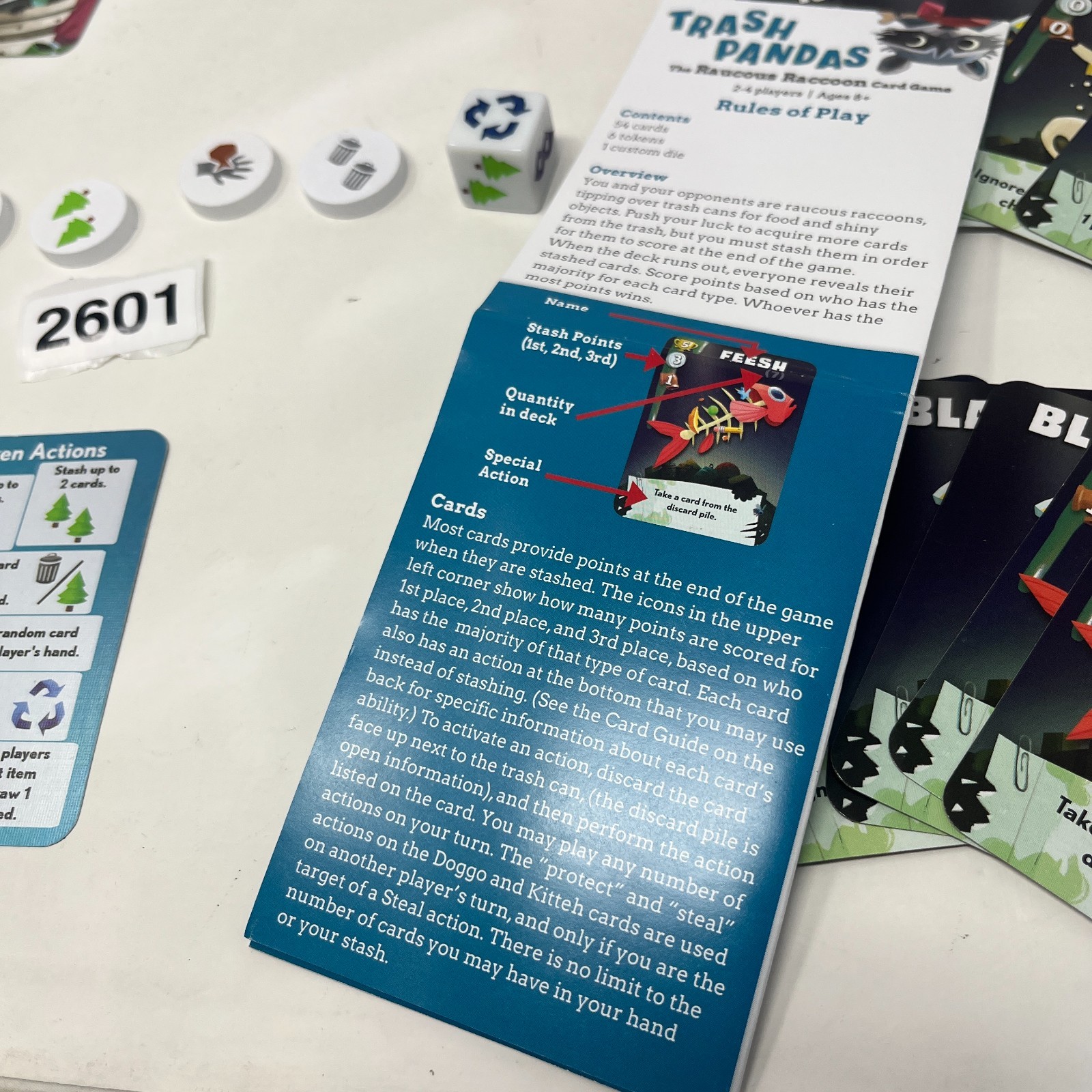 Gamewright Trash Pandas Card Game 2018 COMPLETE