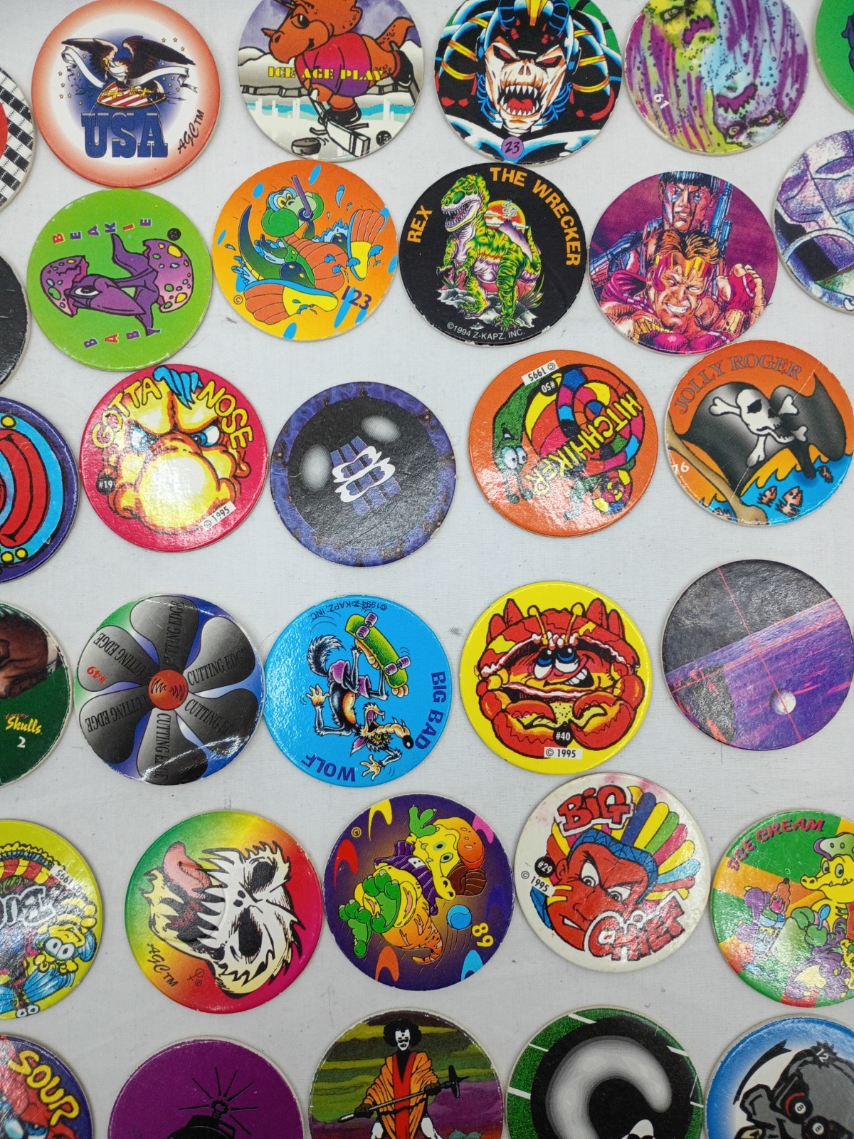 Lot of 220 Pogs / Milk Caps, Vintage 1990s Retro Nostalgia! Mix Take A Look!