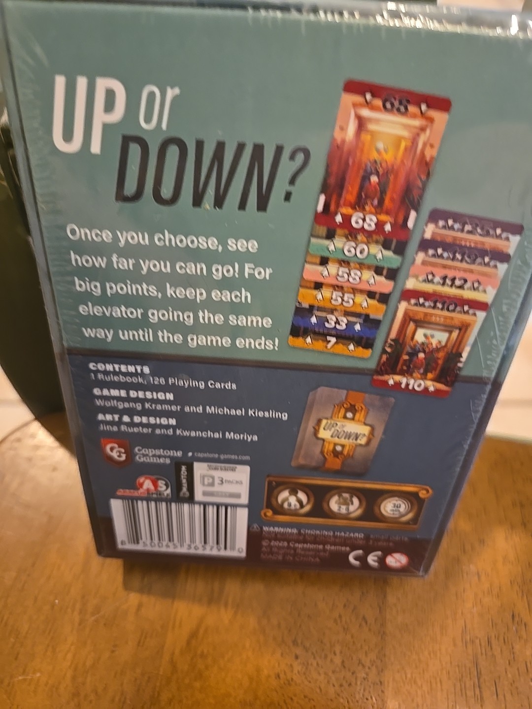 Up or Down Card Game Capstone Games NEW Sealed 2–6 Players Kramer Kiesling 2
