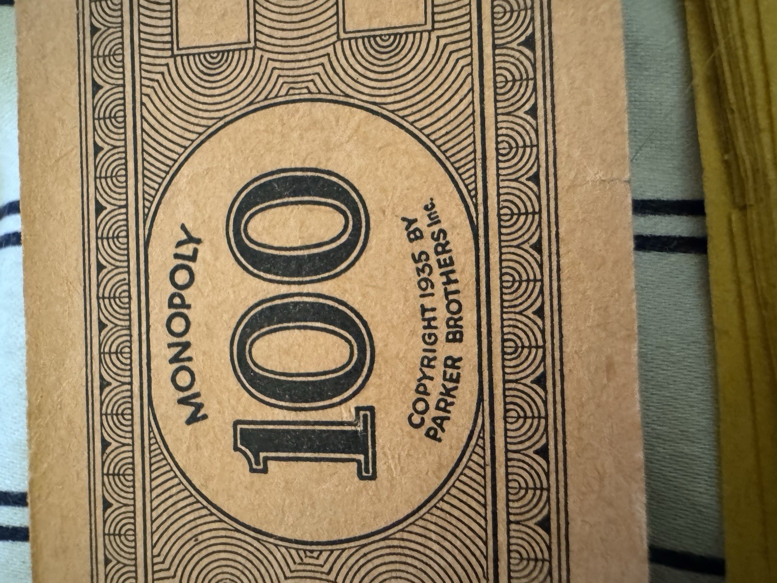 1935 Monopoly Set – Parker Bros. Blue Box, Single Patent No. 2,026,082 – Rare
