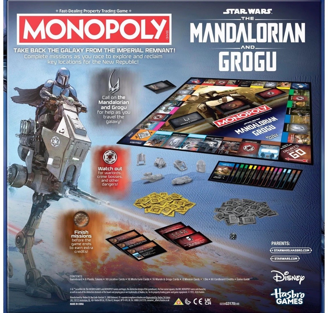 Monopoly: Star Wars The Mandalorian and Grogu Edition Board Game