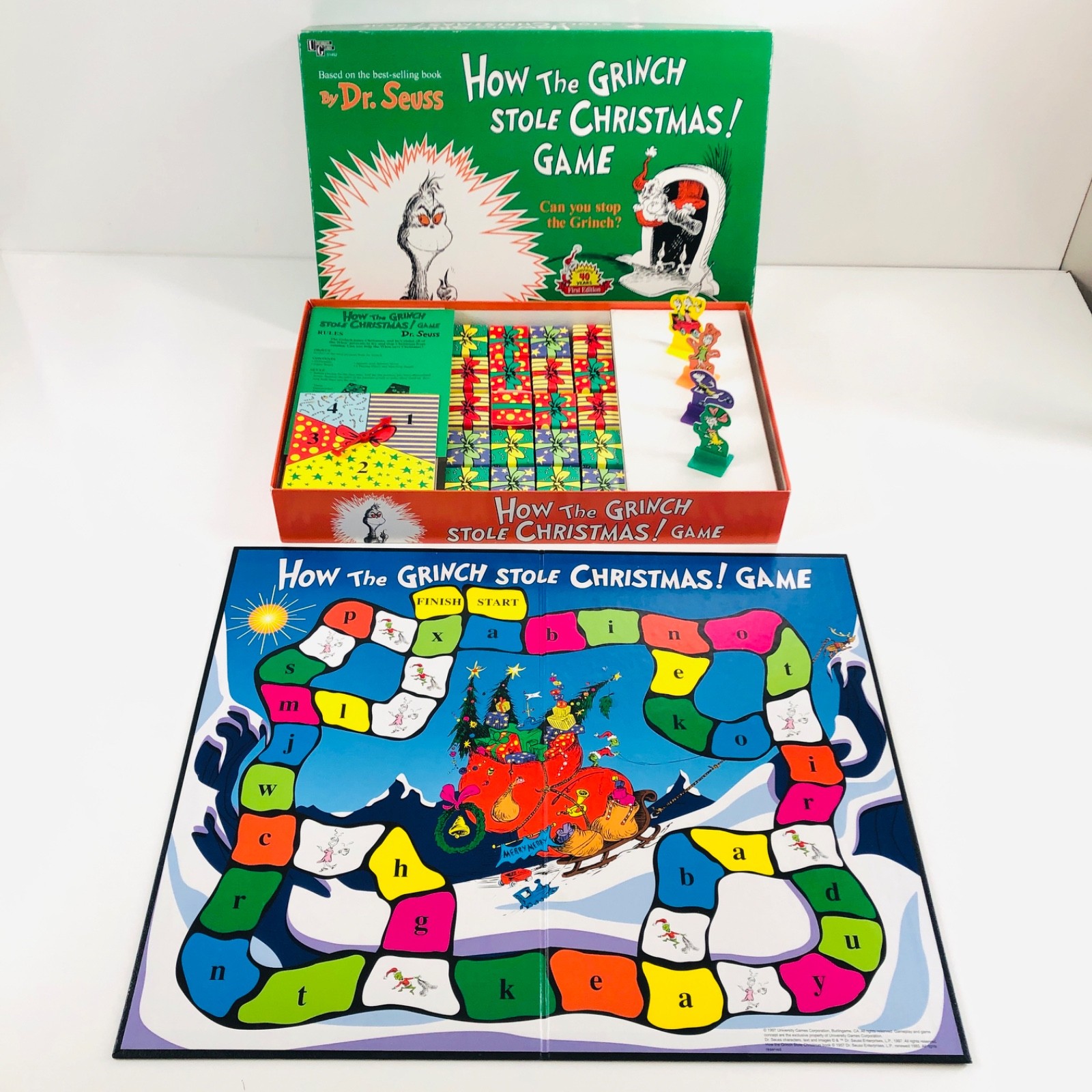 How the Grinch Stole Christmas Dr. Seuss Board Game Complete 1997 First Ed