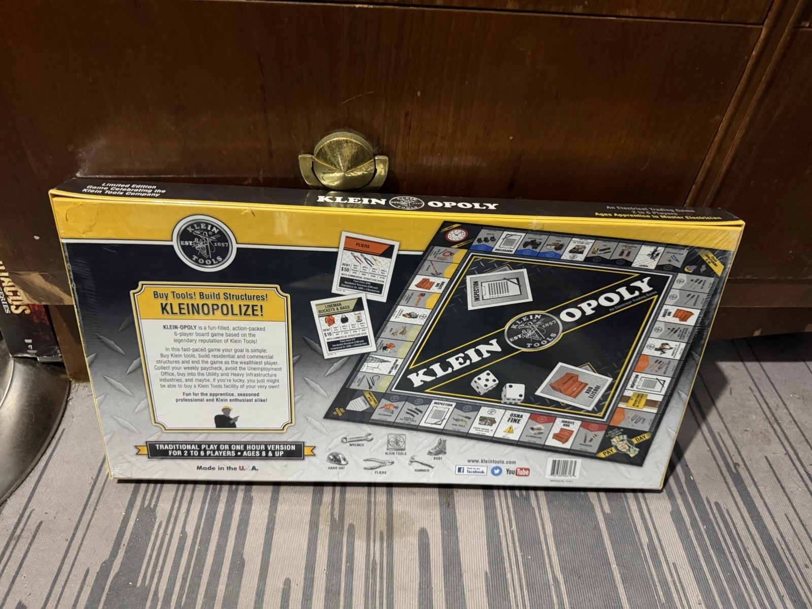 Klein Tools Klein-Opoly Board Game Limited Edition NEW Sealed- Small Tear