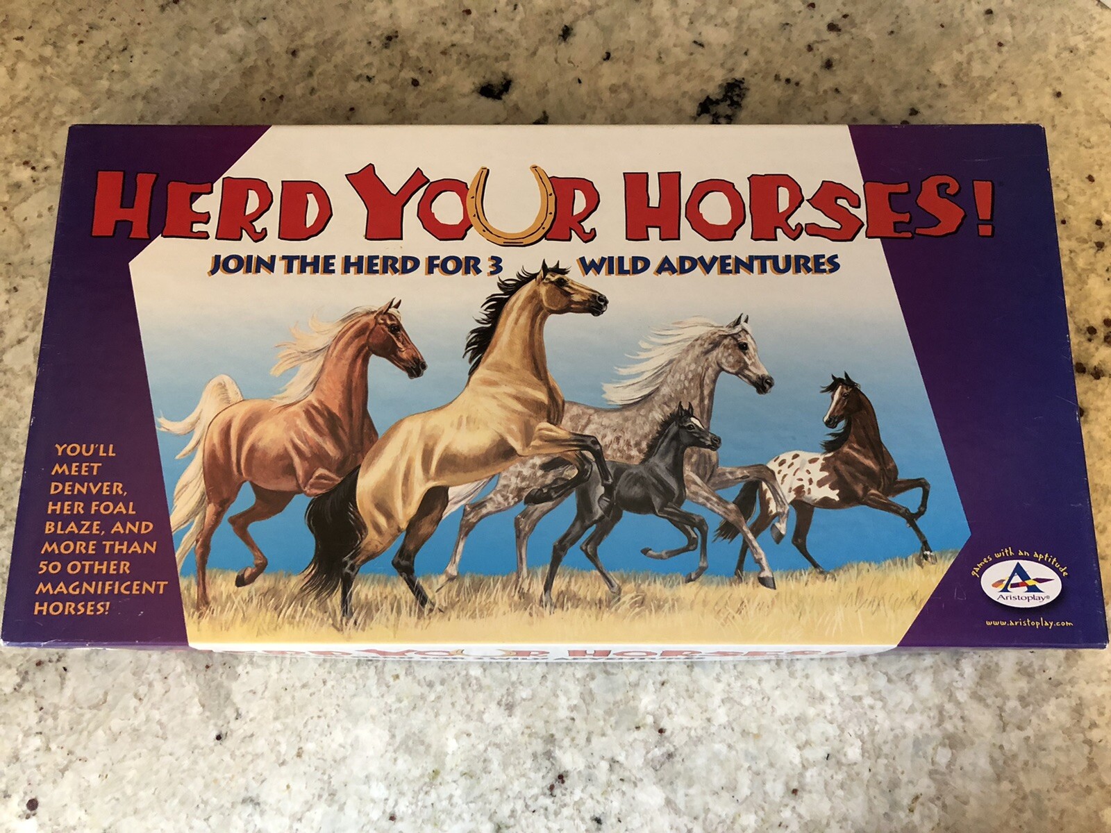 Herd Your Horses Board Game Aristoplay 2002 100% Complete 3 in 1 Educational