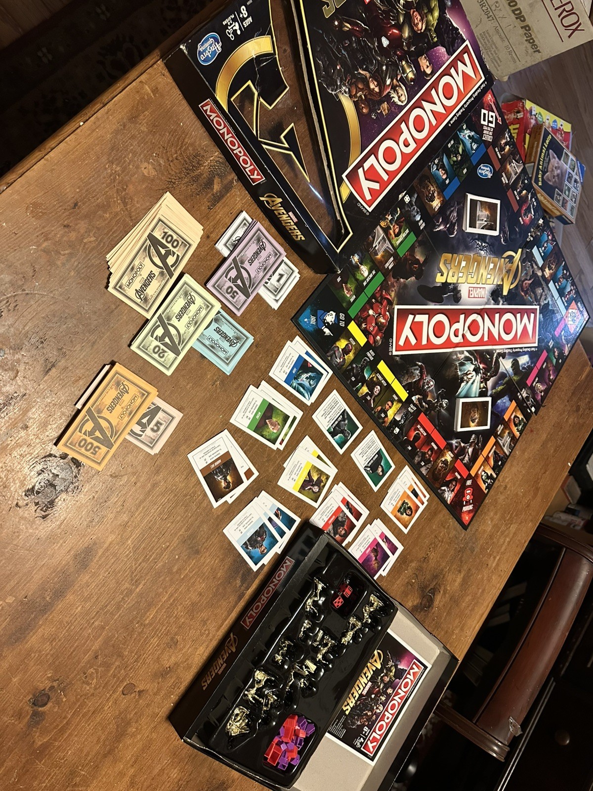 Monopoly Board Game Avengers Edition Hasbro Marvel Comics MCU COMPLETE