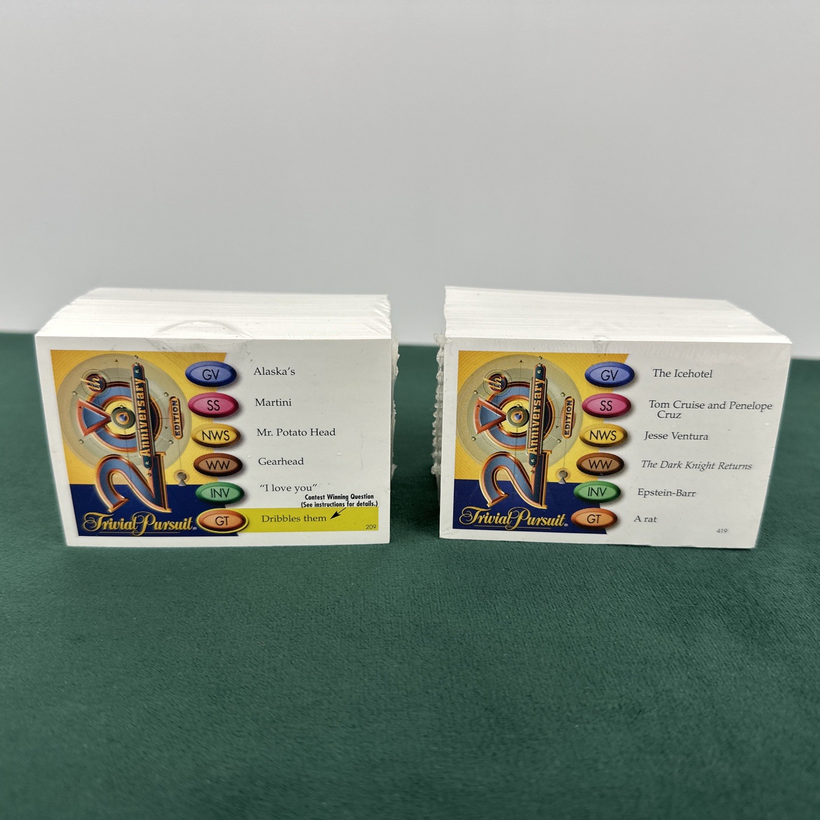 Trivial Pursuit 20th Anniversary Edition Deck of 100 Trivia Cards Lot Of 2 NEW!