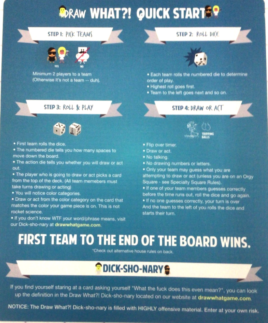 DRAW WHAT?! Adult Party Board Game Offensive Humor FREE EXPANSION PACK INCLUDED