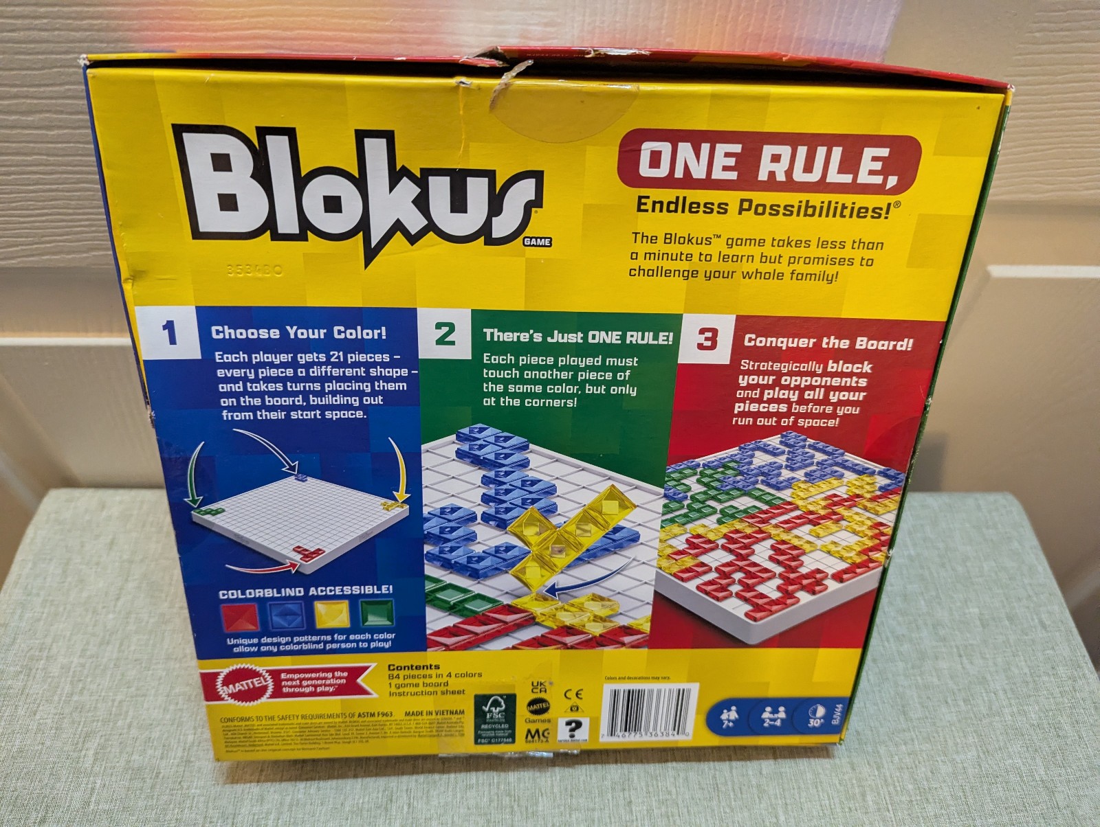 Mattel 2023 BLOKUS Tile Strategy Board Game Fully Complete Very Good Condition