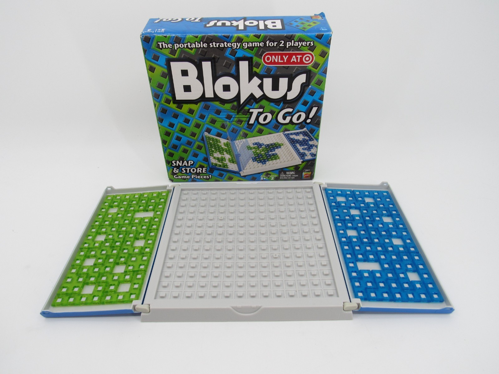 Blokus To Go for 2 Players COMPLETE Mattel 2009 Storage Trays Travel Strategy