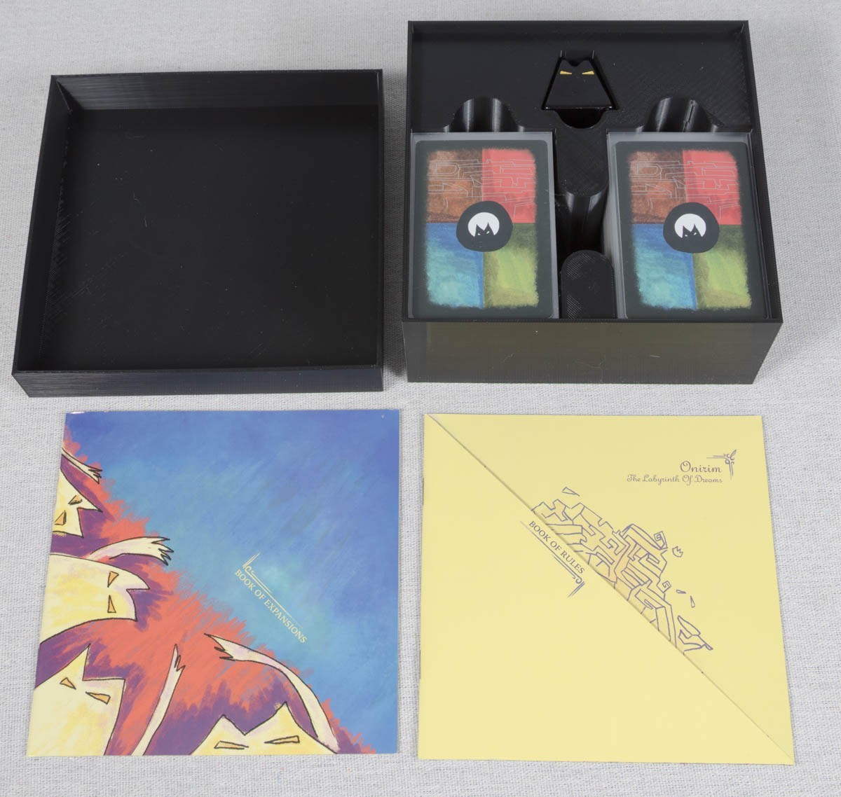 ONIRIM Card Game Z-Man Games Complete – 7 Expansions – custom storage- sleeved