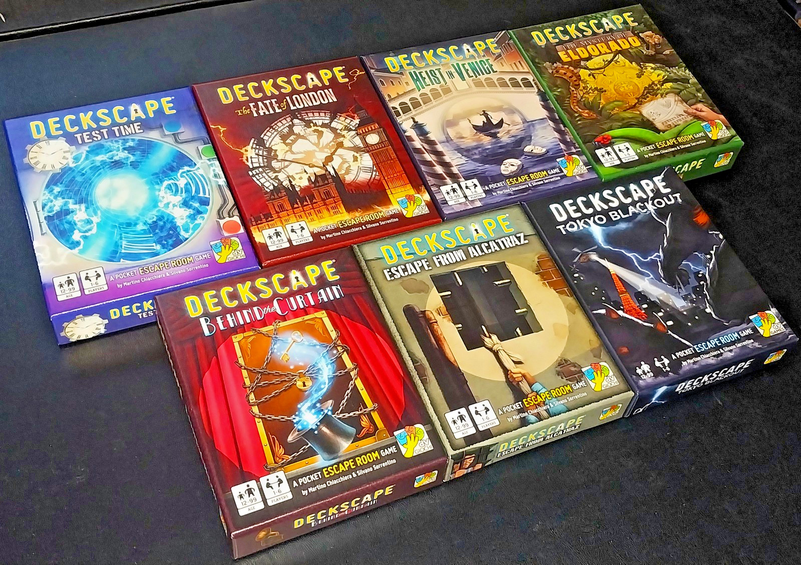 Bundle: 7 Deckscape Pocket Escape Room Puzzle Games — Tokyo Blackout + 6 More!