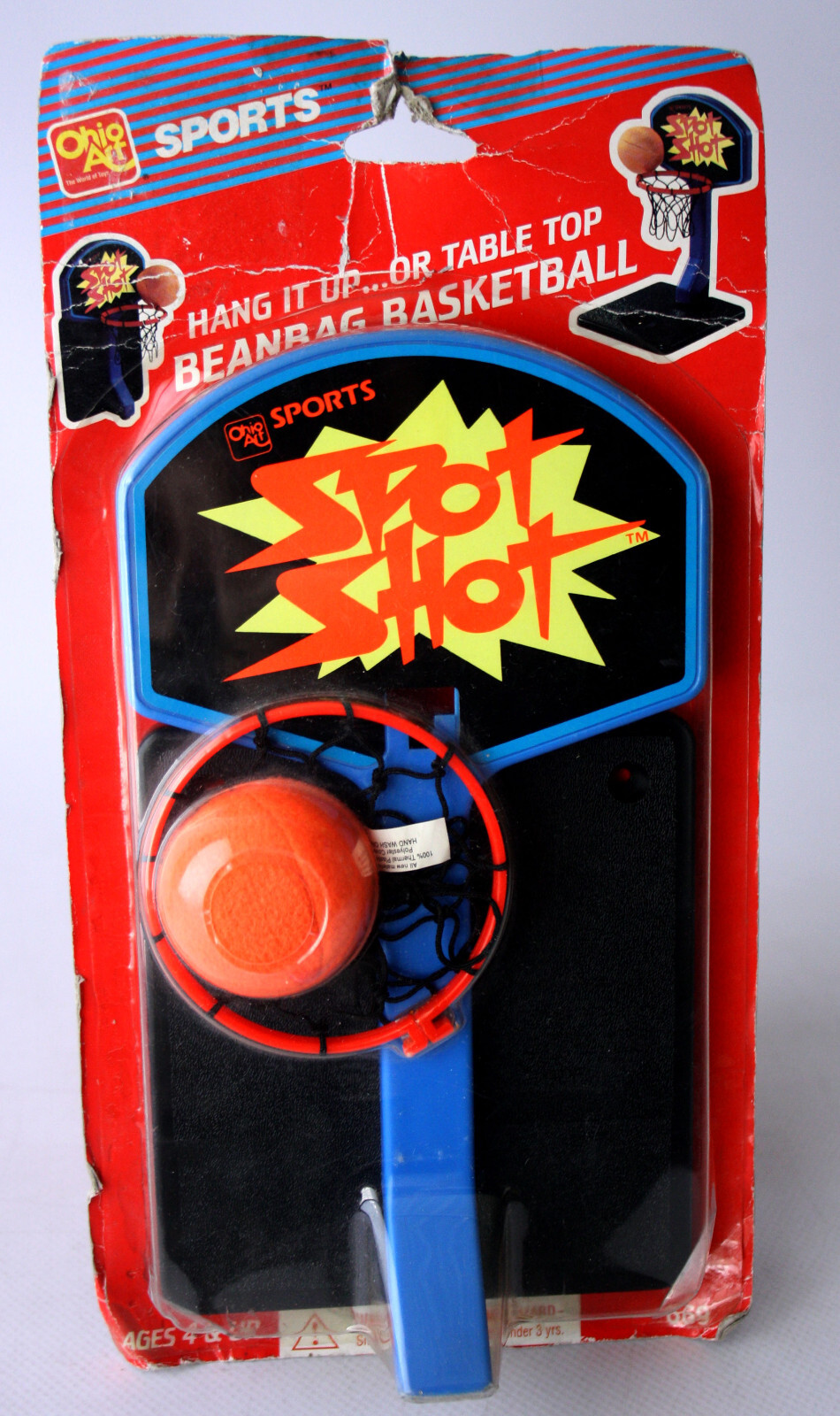 VINTAGE 90’S SPOT SHOT BEANBAG BASKETBALL TABLE TOP GAME OHIO ART SPORTS NEW!