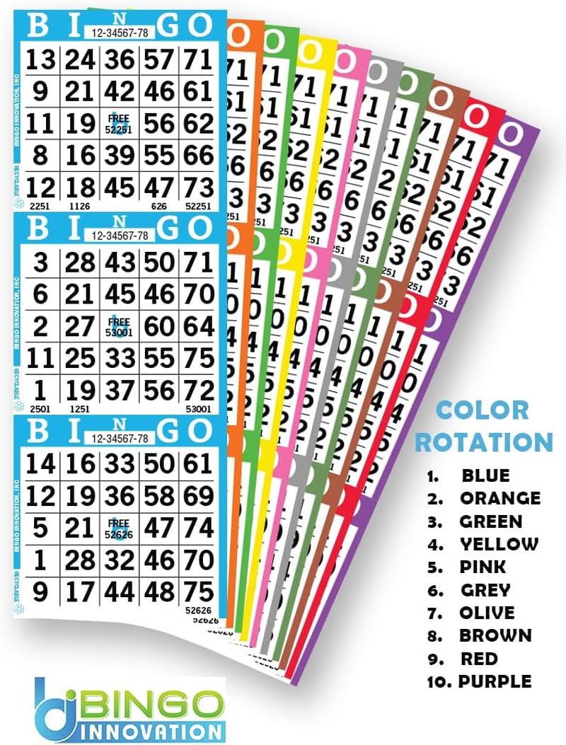 Bingo Books – 3 Faces, 10 Pages Each, 100 Disposable Game Books – Bold Dauber Sh