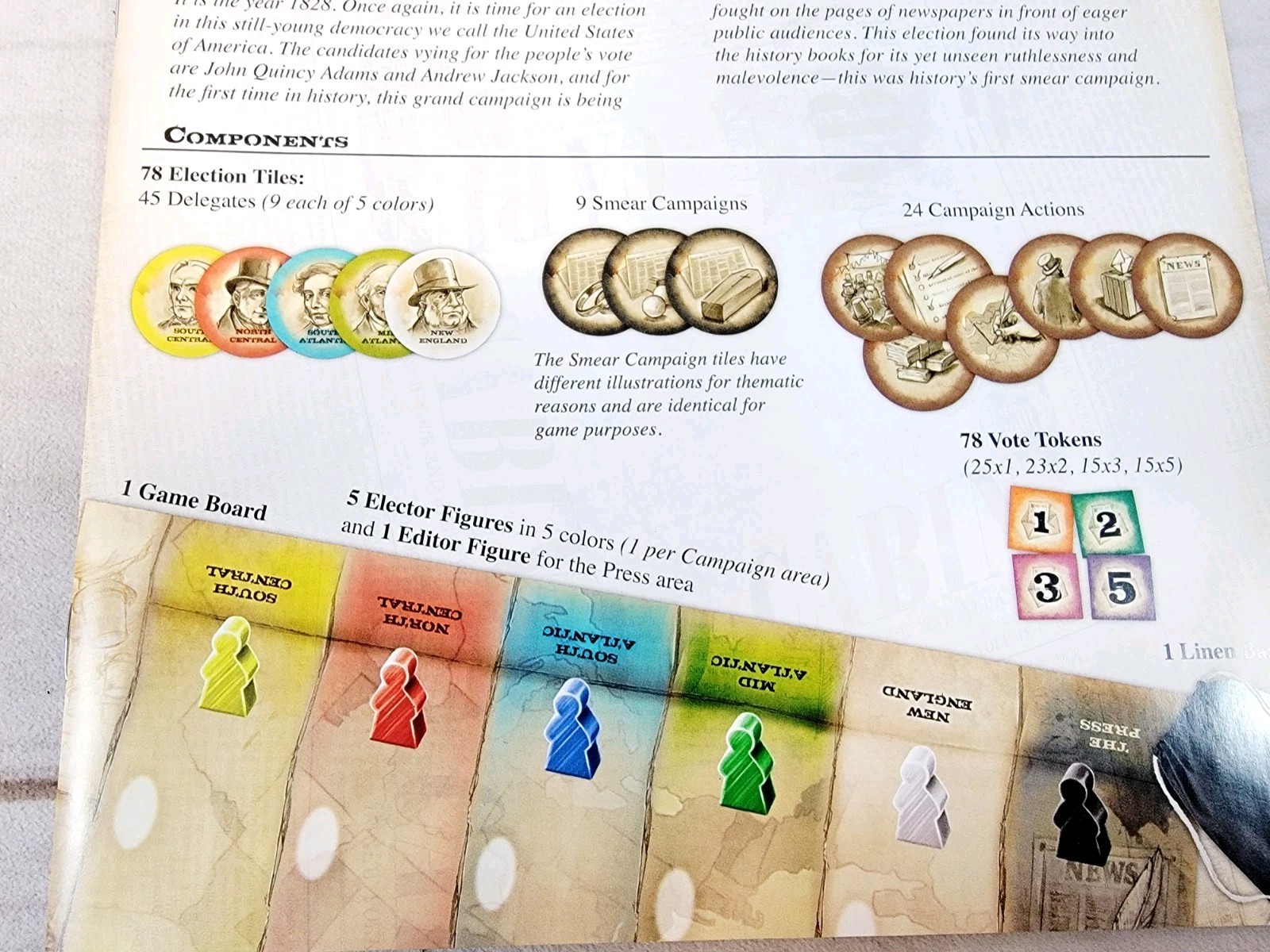 Revolution of 1828 Board Game 2 Player Game – Renegade – Complete