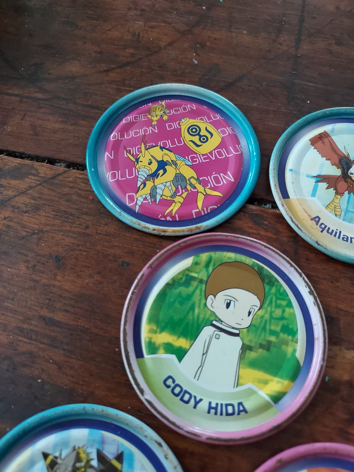 Digimon Rappers Lot Of 31 Digital Monsters Metal Pogs Tazos 2 Inch Mgic Box 2001