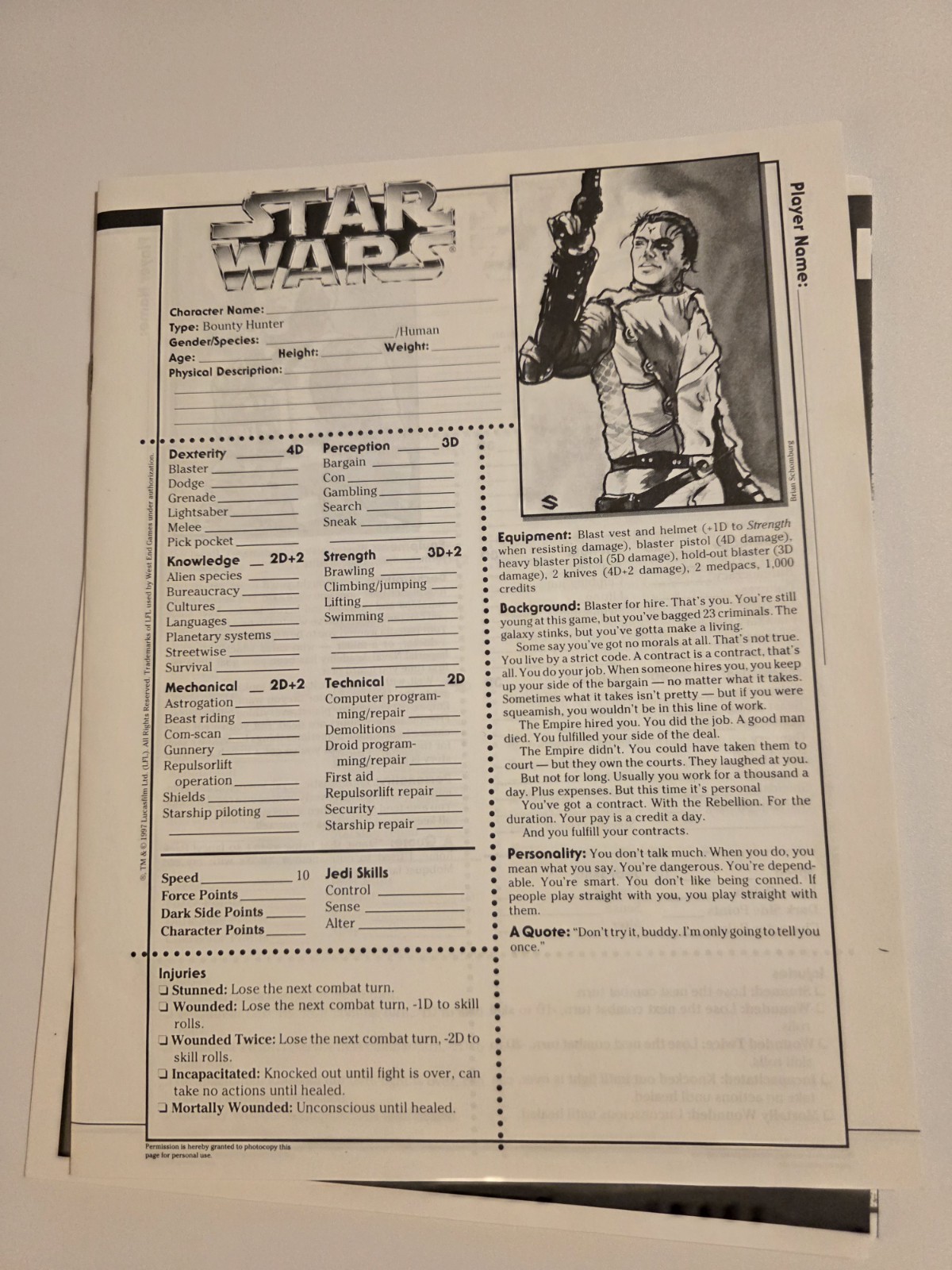 West End Games Star Wars Introductory Adventure Game RPG Box Set 1997
