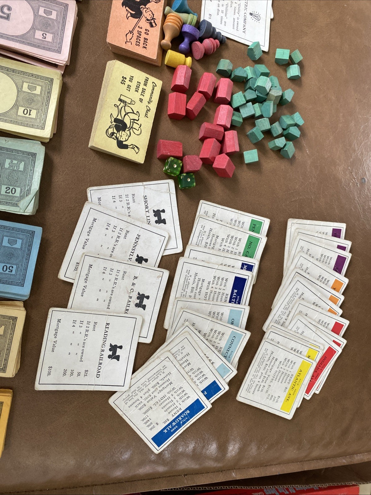 1935 Monopoly Set – Parker Bros. Blue Box, Single Patent No. 2,026,082 – Rare