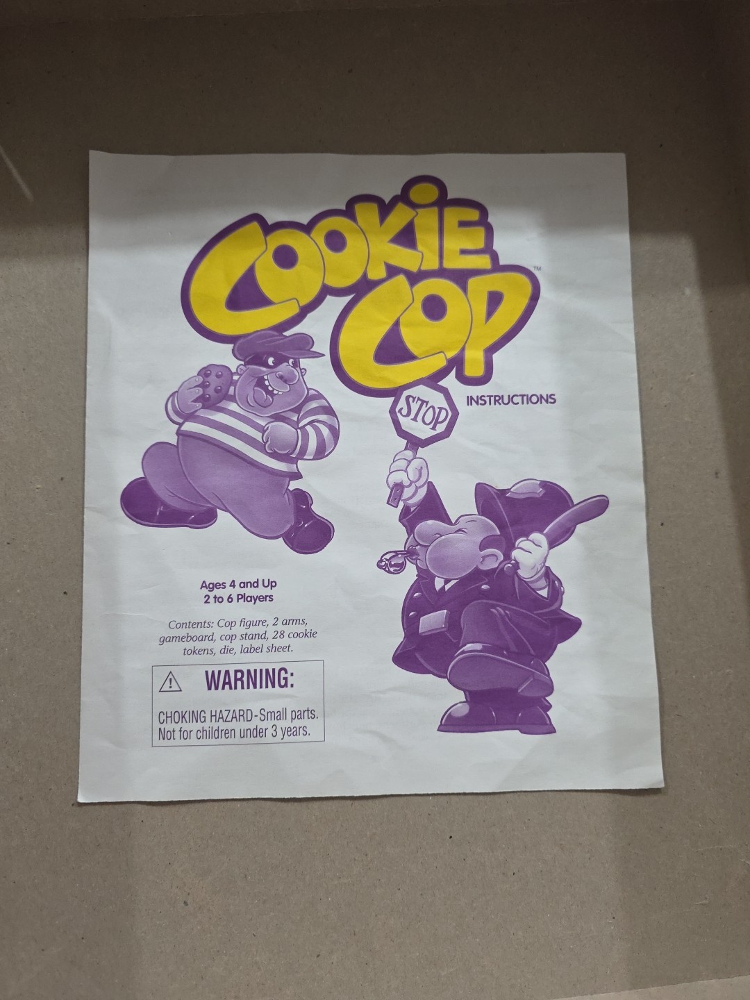 Cookie Cop Electronic Board Game Milton Bradley 1997 Cop Spins & Still Talks