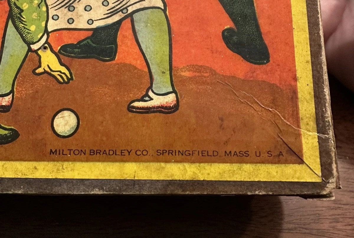 ANTIQUE 1907 ALLY SLOPER CLOWN WOODEN BALL TOSS CHILDS GAME MILTON BRADLEY