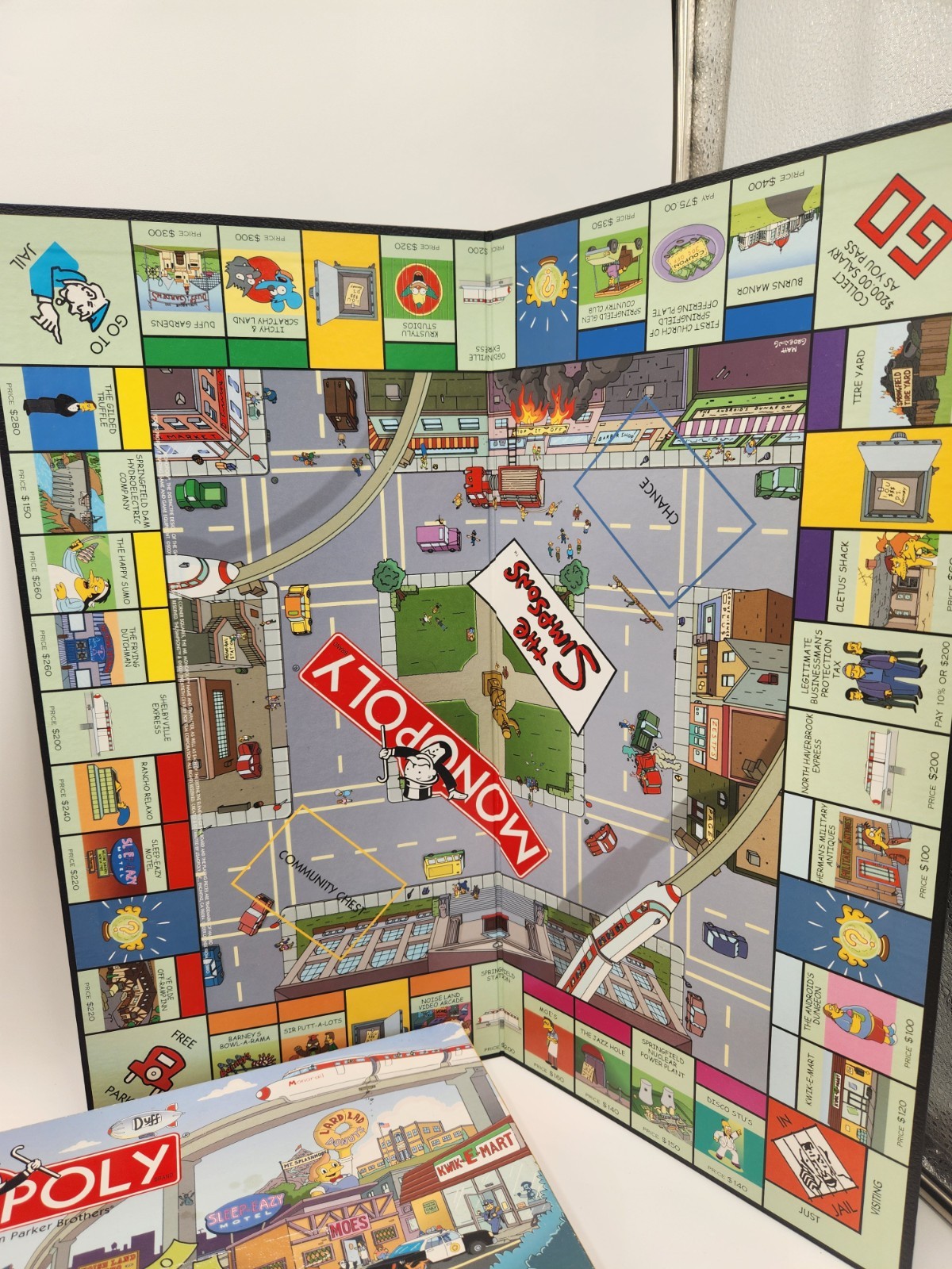 The SIMPSONS Monopoly “Welcome To Springfield” Board Game 2001 100% Complete