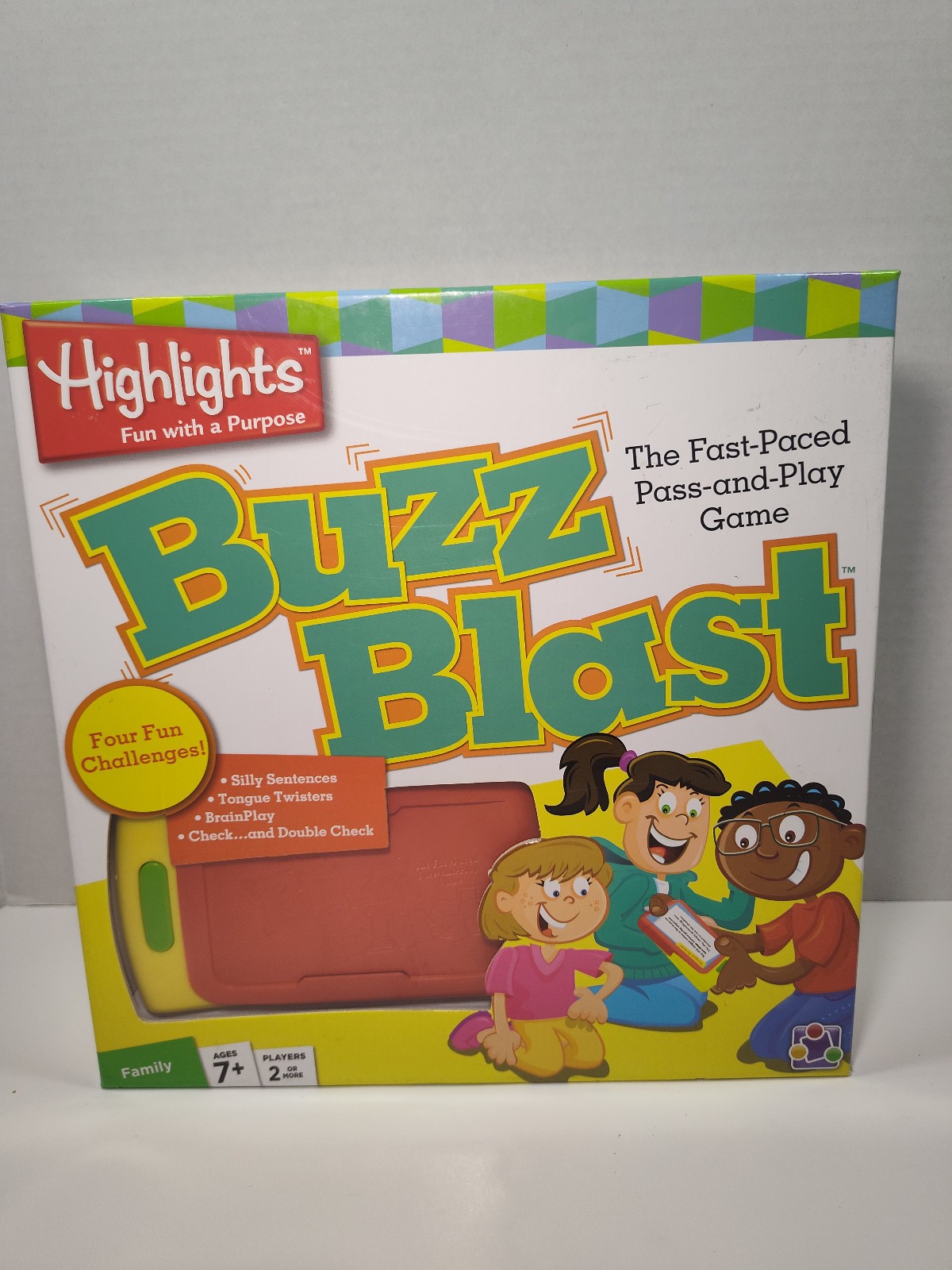 Buzz Blast Electronic Game Highlights Tested Works Fast Paced Pass Play Game