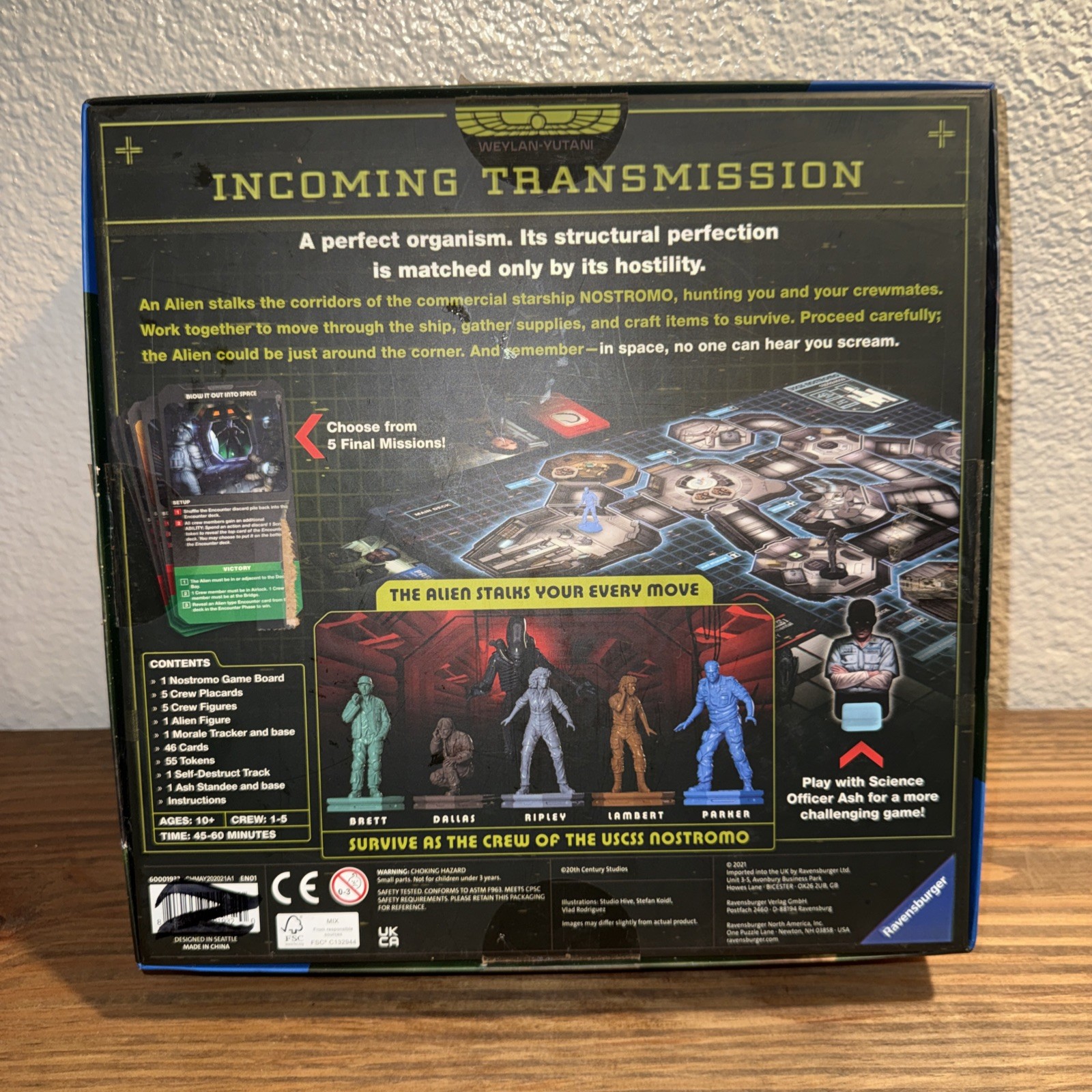 Ravensburger Alien Fate of The Nostromo Game Board Movie, 100% Complete