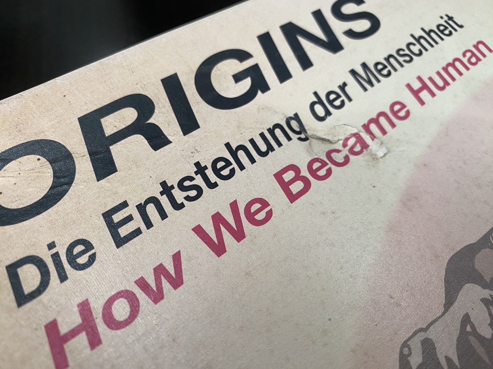 Sierra Madre Board Game Origins – How We Became Human (1st Ed) Box Rough