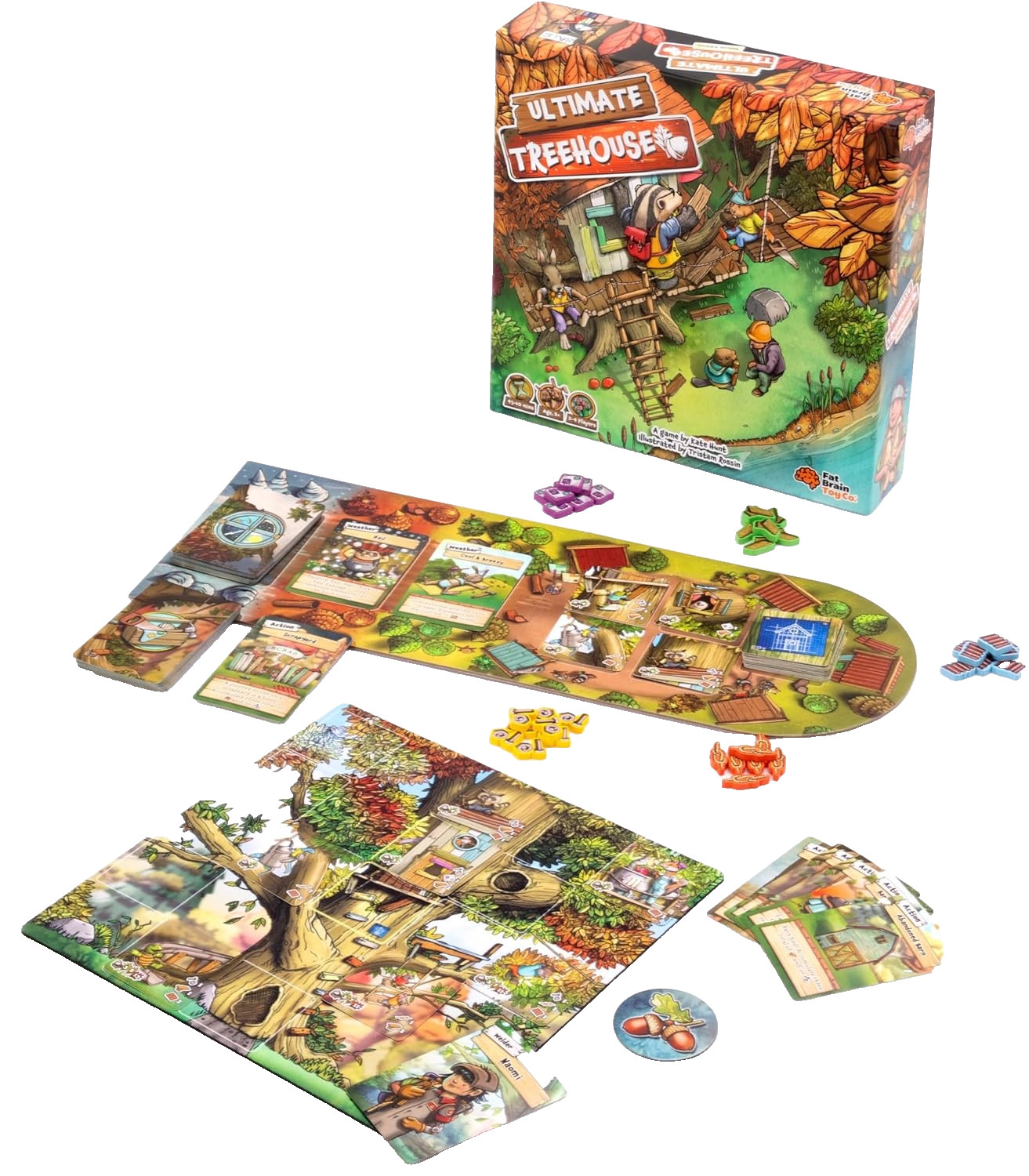 Ultimate Treehouse Board Game Fat Brain Toys Deluxe Family Strategy Game New