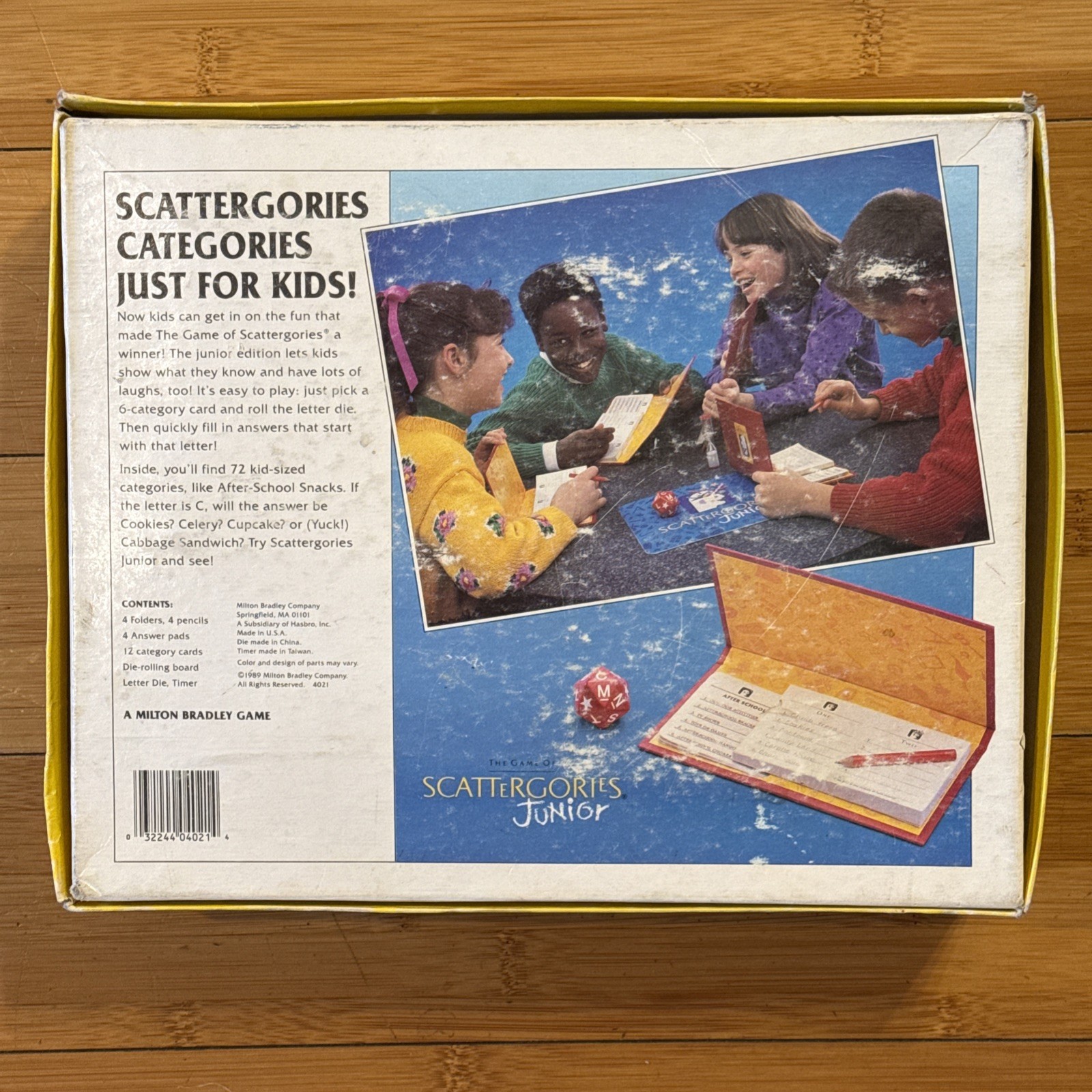 SCATTERGORIES JUNIOR Game, **COMPLETE** Vintage Jr. 1989, Milton Bradley, VG!