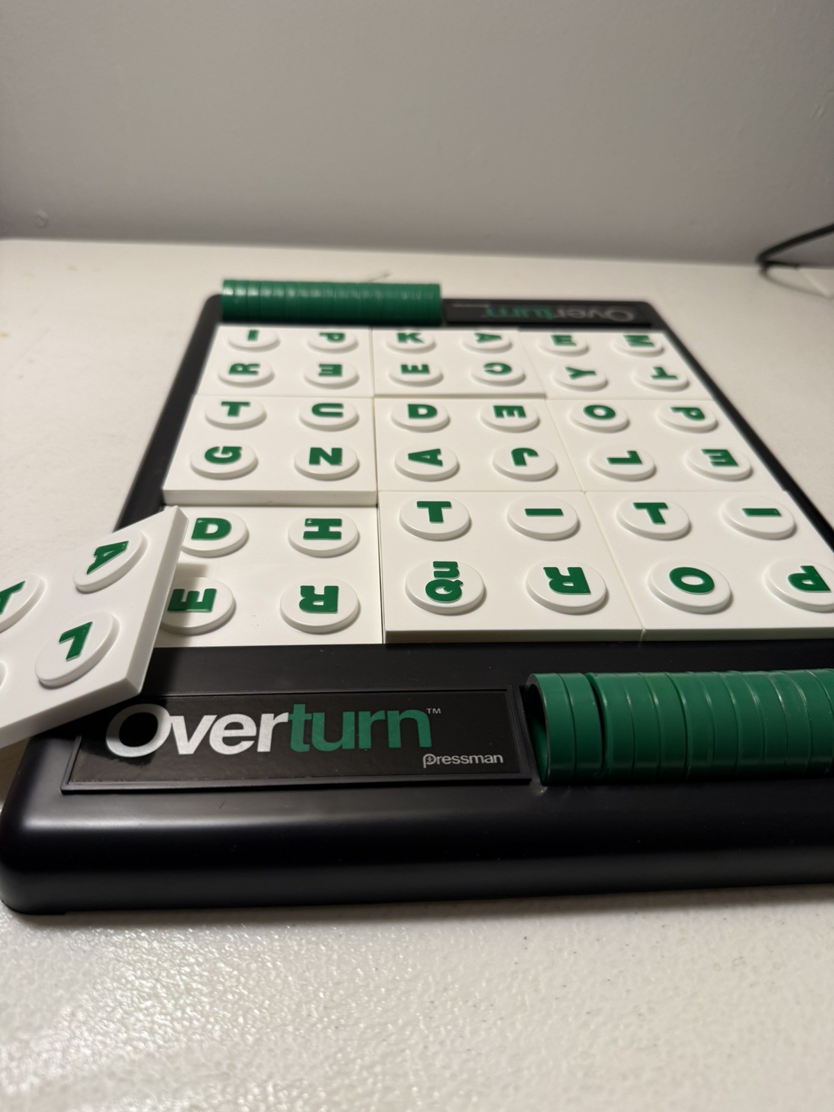 Vintage 1991 Pressman Overturn Word Board Game Family Fun Complete VGUC Unique