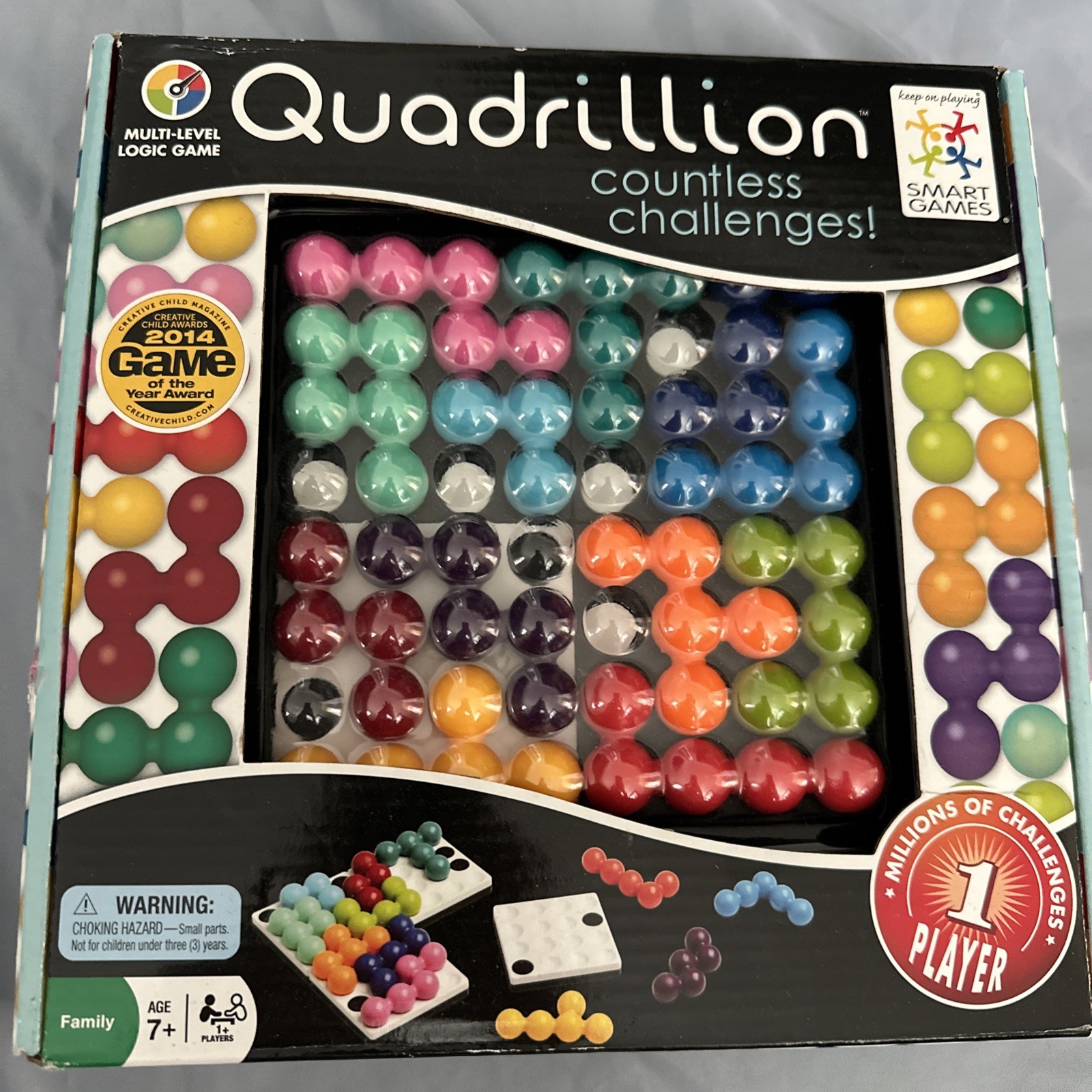 Quadrillion by Smart Games – Magnetic Marble Puzzle Game COMPLETE Solitaire