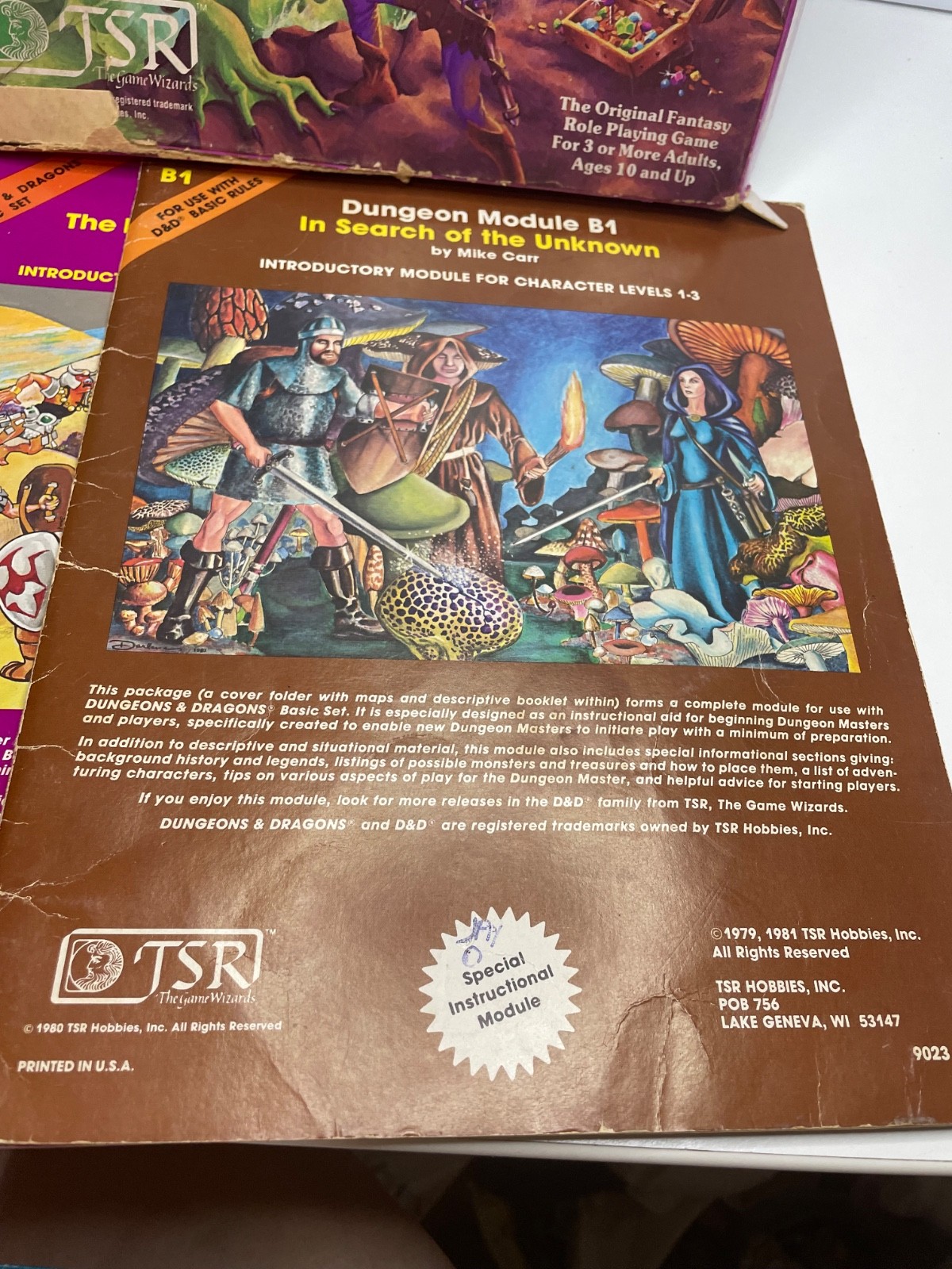 1981 Dungeons & Dragons D&D Adventure Vintage 1st Basic Set #1011 Purple TSR