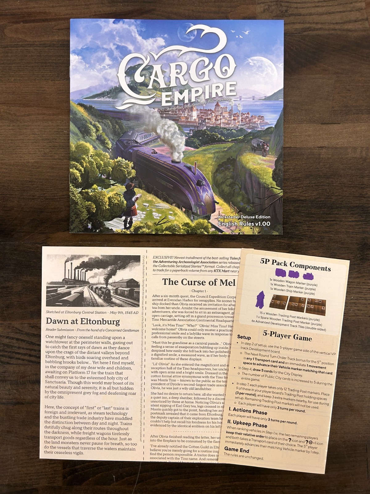 Moaideas – Cargo Empire KICKSTARTER DELUXE + 5th Player Pack – COMPLETE! EX!