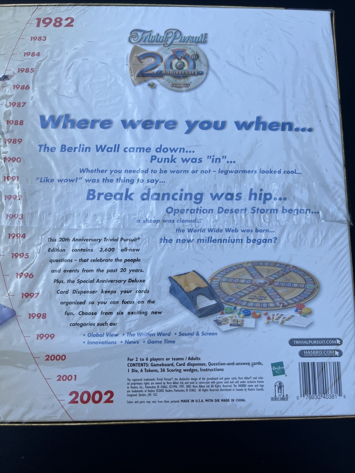 Trivial Pursuit 20th Anniversary Edition 80s 90s Early 2000’s – New Sealed