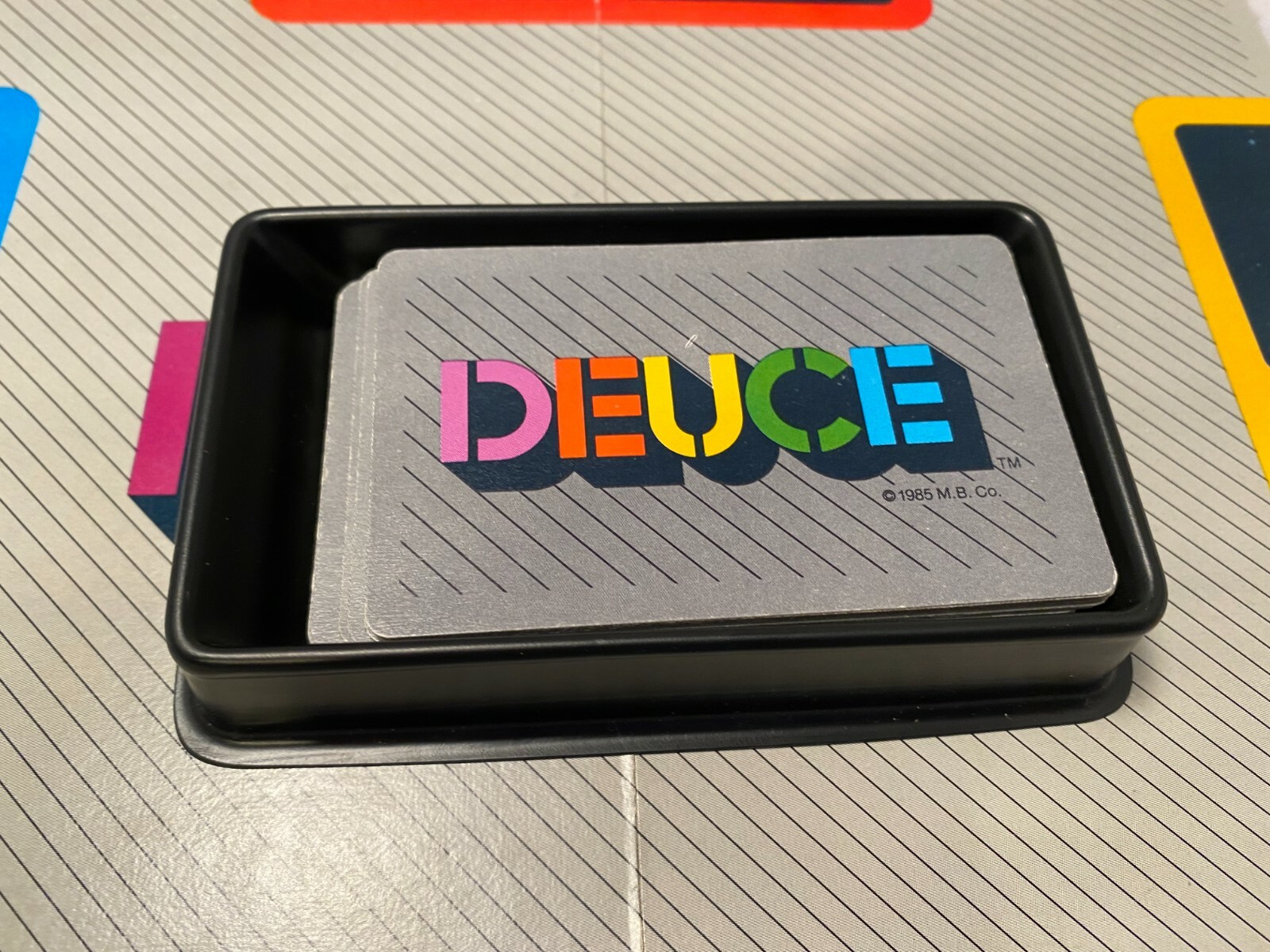 Milton Bradley DEUCE Complete Cards Box Instructions 2 to 6 Players Vintage Game