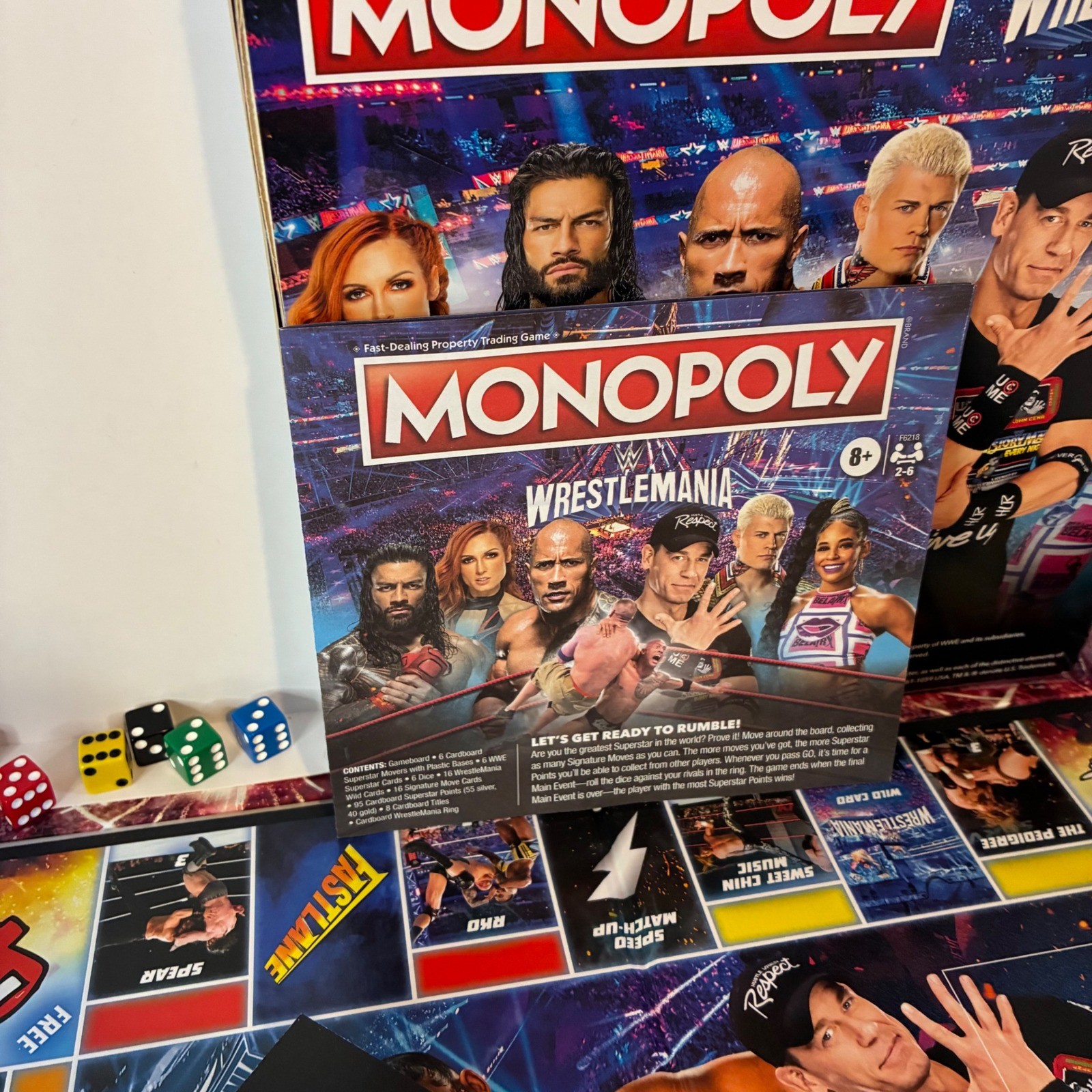 Monopoly WWE WrestleMania Board Game Hasbro Gaming 2023 Complete Edition