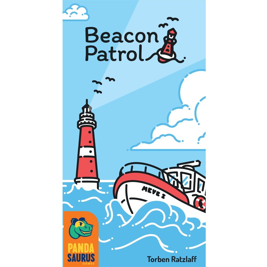Beacon Patrol Tile Game Pandasaurus Games PANBPCORE Sea Ship Ocean Family Solo