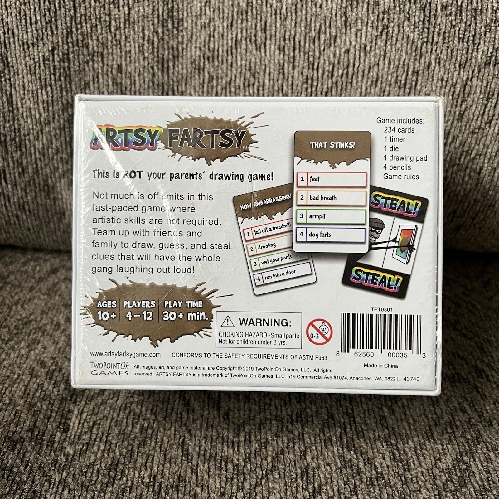 Artsy Fartsy Not Your Parents Drawing Game by TwoPointOh Games New Sealed