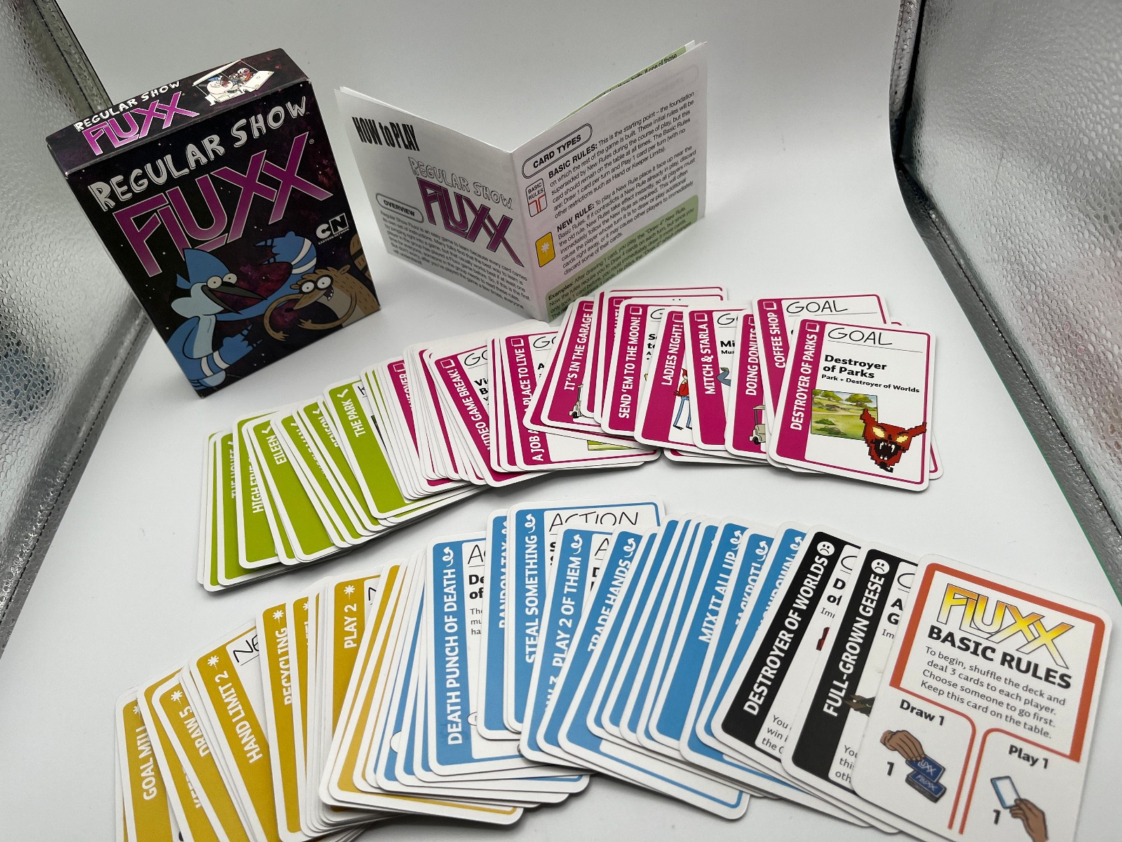 Regular Show Fluxx Card Game Looney Labs 2014 Cartoon Network incl 8 extras READ