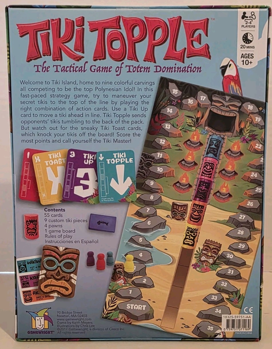 NEW Tiki Topple The Tactical Board Game Of Totem Domination by Gamewright