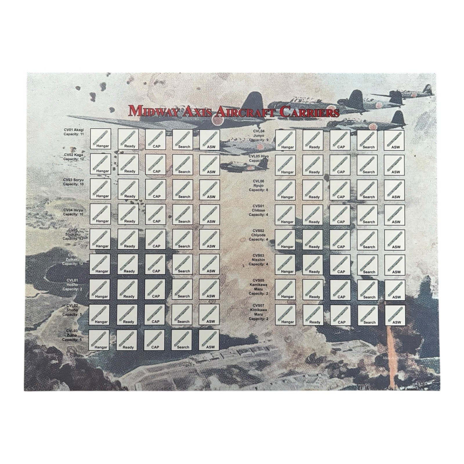 Second World War at Sea Midway Deluxe Edition, 100% Complete Near Mint, APL 0051