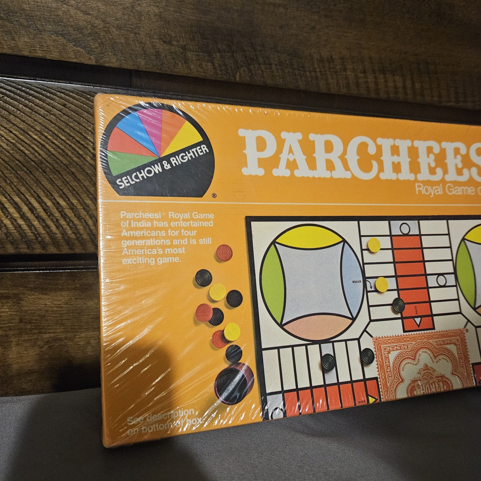 PARCHEESI Game Selchow & Righter Vintage 1982 Deluxe Edition