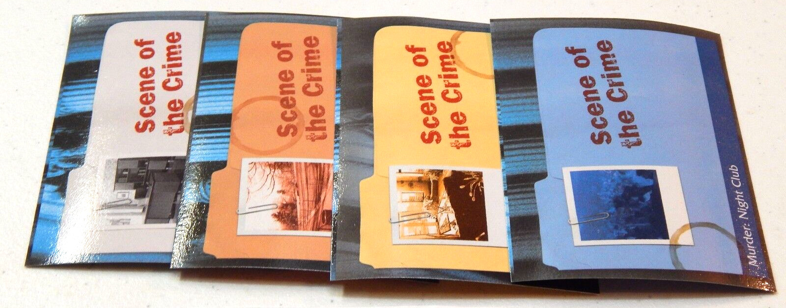 2004 Law & Order Detective Board Game All 4 Scene of the Crime Cards Only