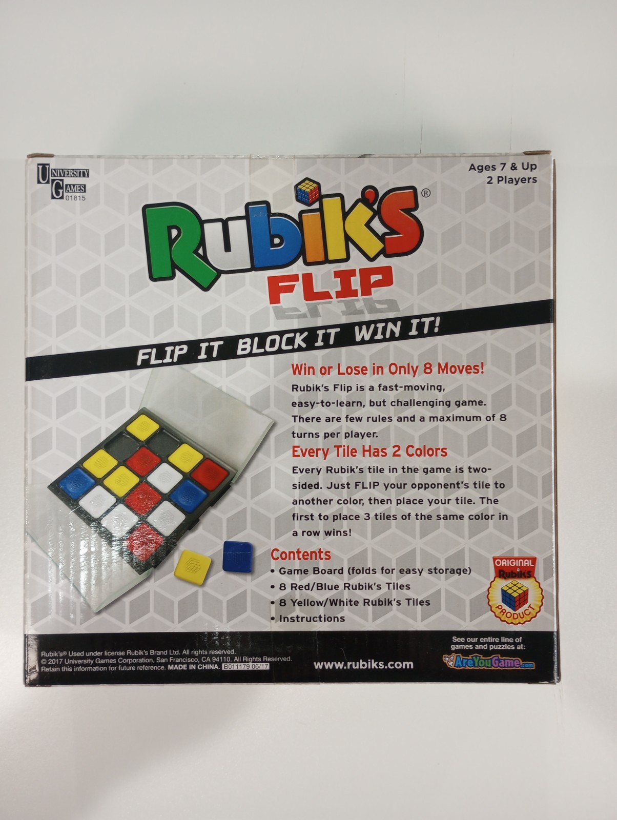 Rubik’s Flip Game, 2 players, Ages 7 + NIB