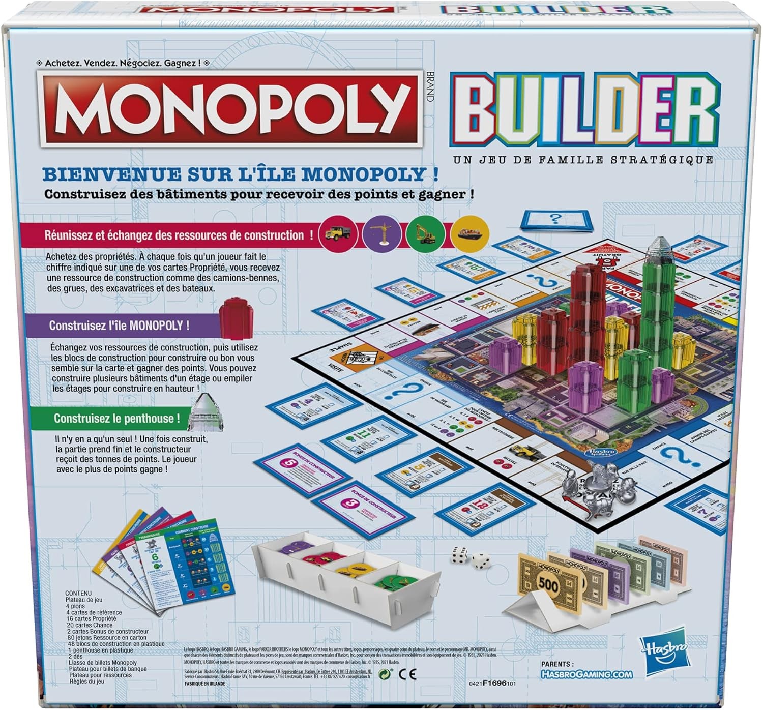 Monopoly BUILDER France Multicolor