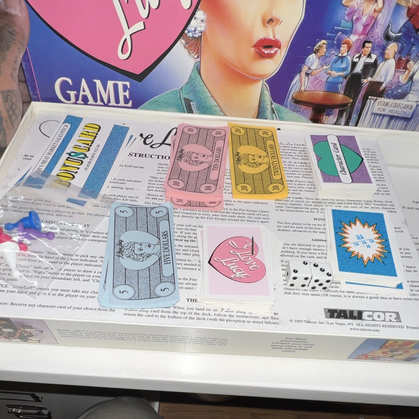 Talicor I Love Lucy Board Game 1997 Complete 2-4 Players Ages 8+