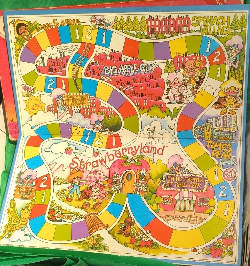 Strawberry Shortcake in Big Apple City Board Game 1981 Vtg. MISSING PAWN, READ