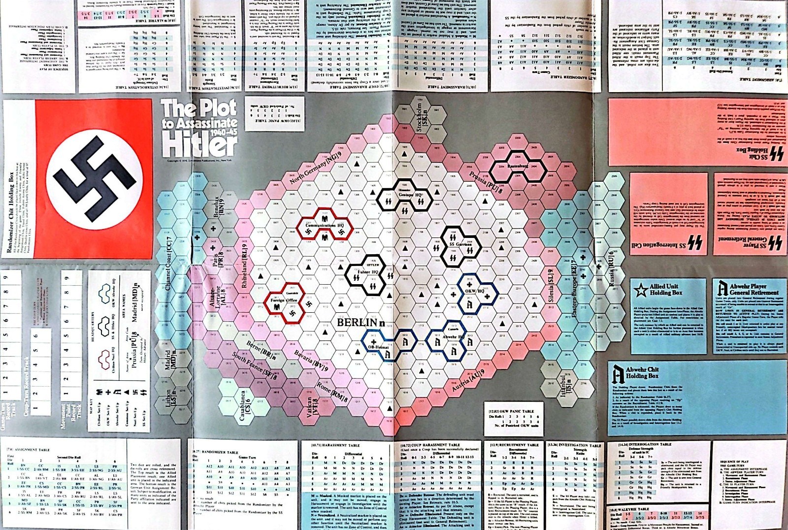 Strategy & Tactics #59 THE PLOT TO ASSASSINATE HITLER 1938-44 SPI 1976 UNPUNCHED