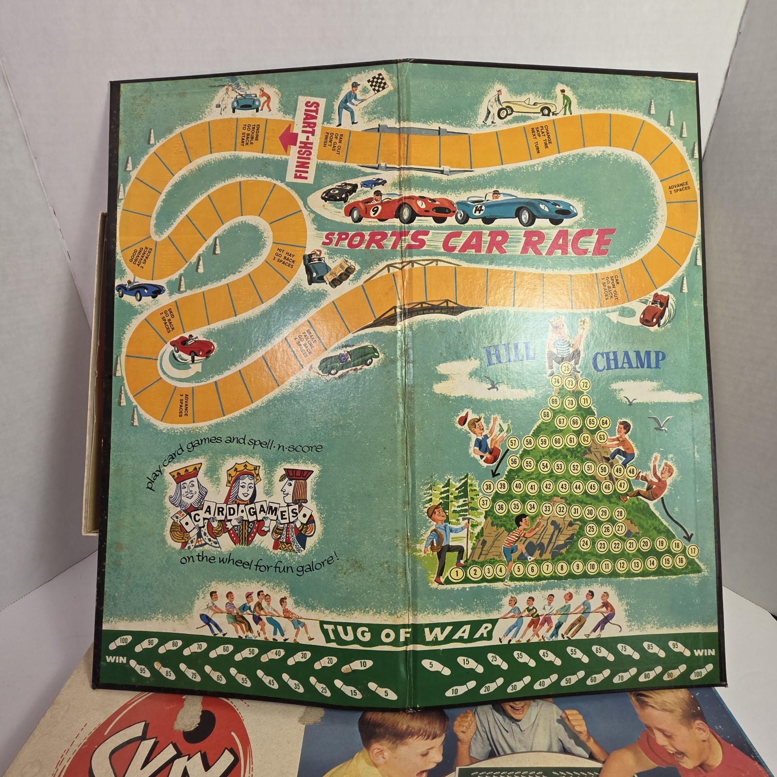 VINTAGE 1962 Skix 6 in 1 Multiple Board Game – Never Played – New